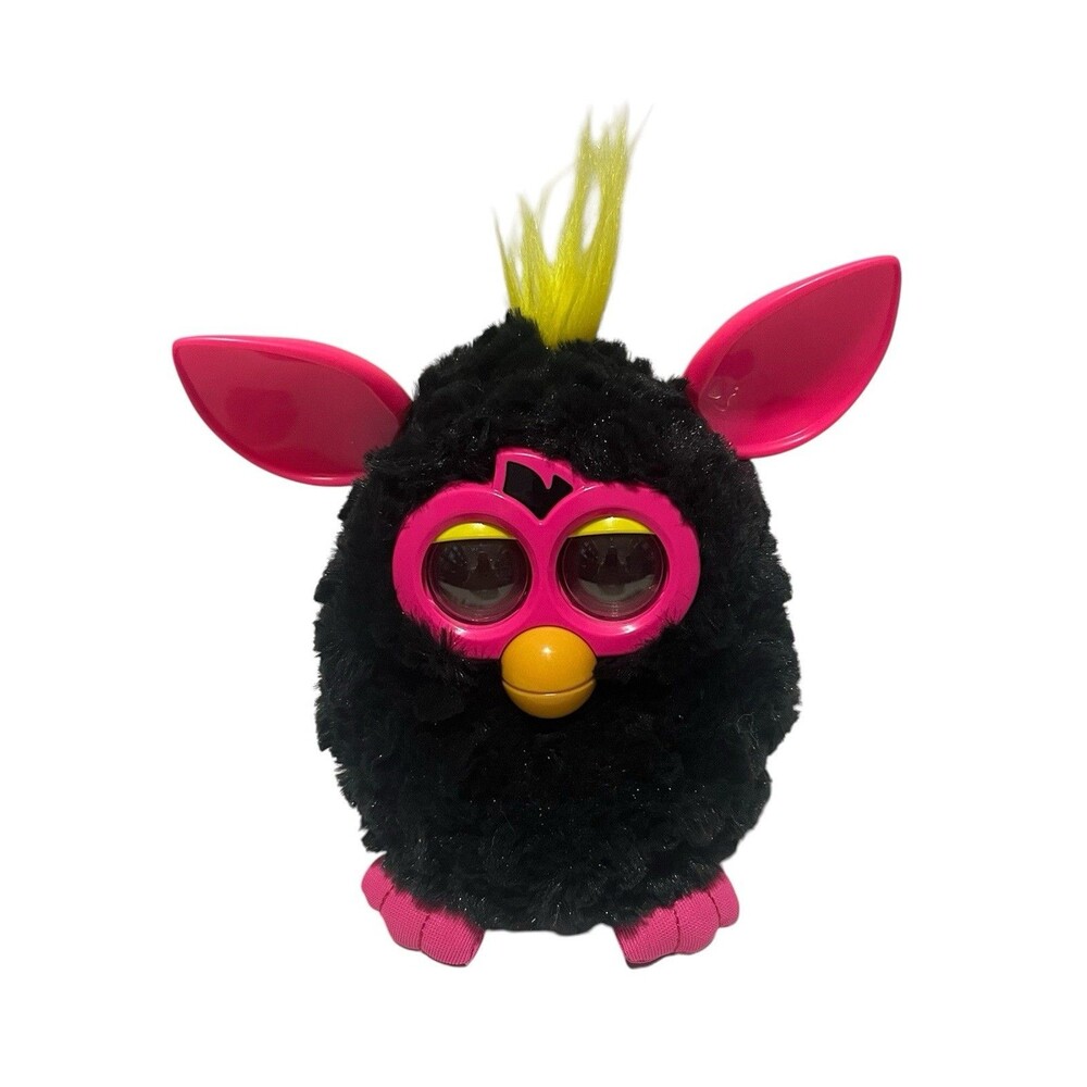 Hasbro FURBY Interactive Pet PUNKY PINK 2012 Black Yellow Tested/Works A3122